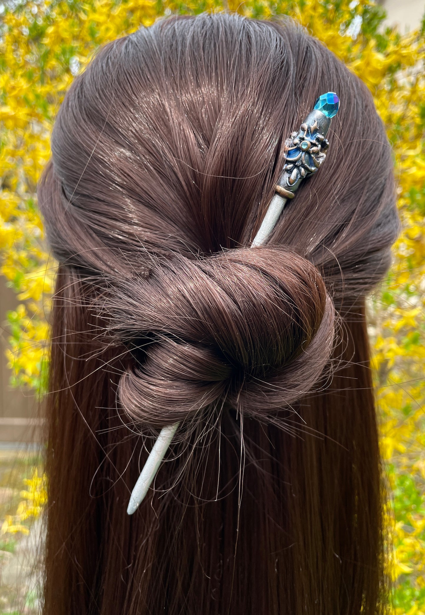 Baroque Blue Crystal Hair Stick