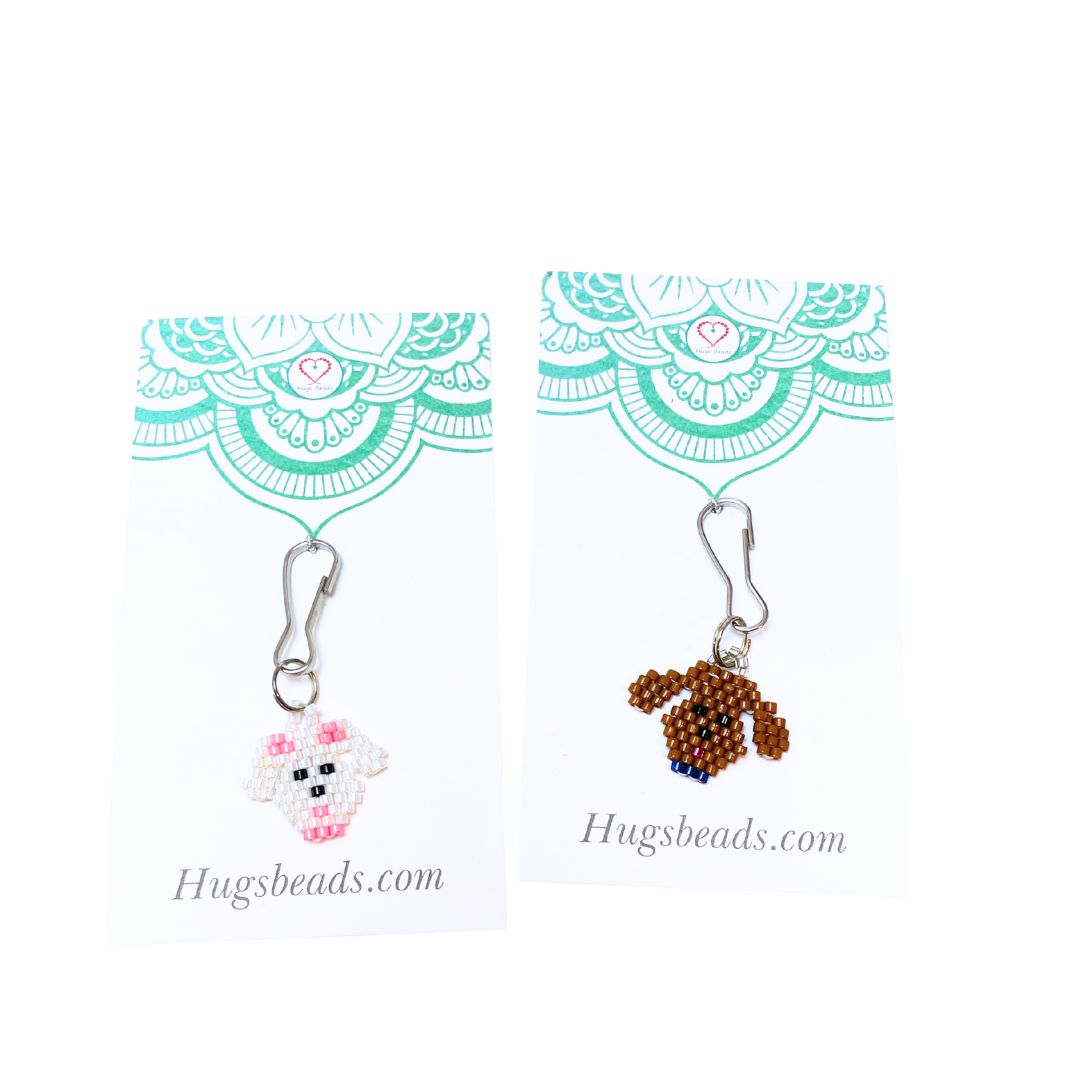 Beaded Dog Purse Charm