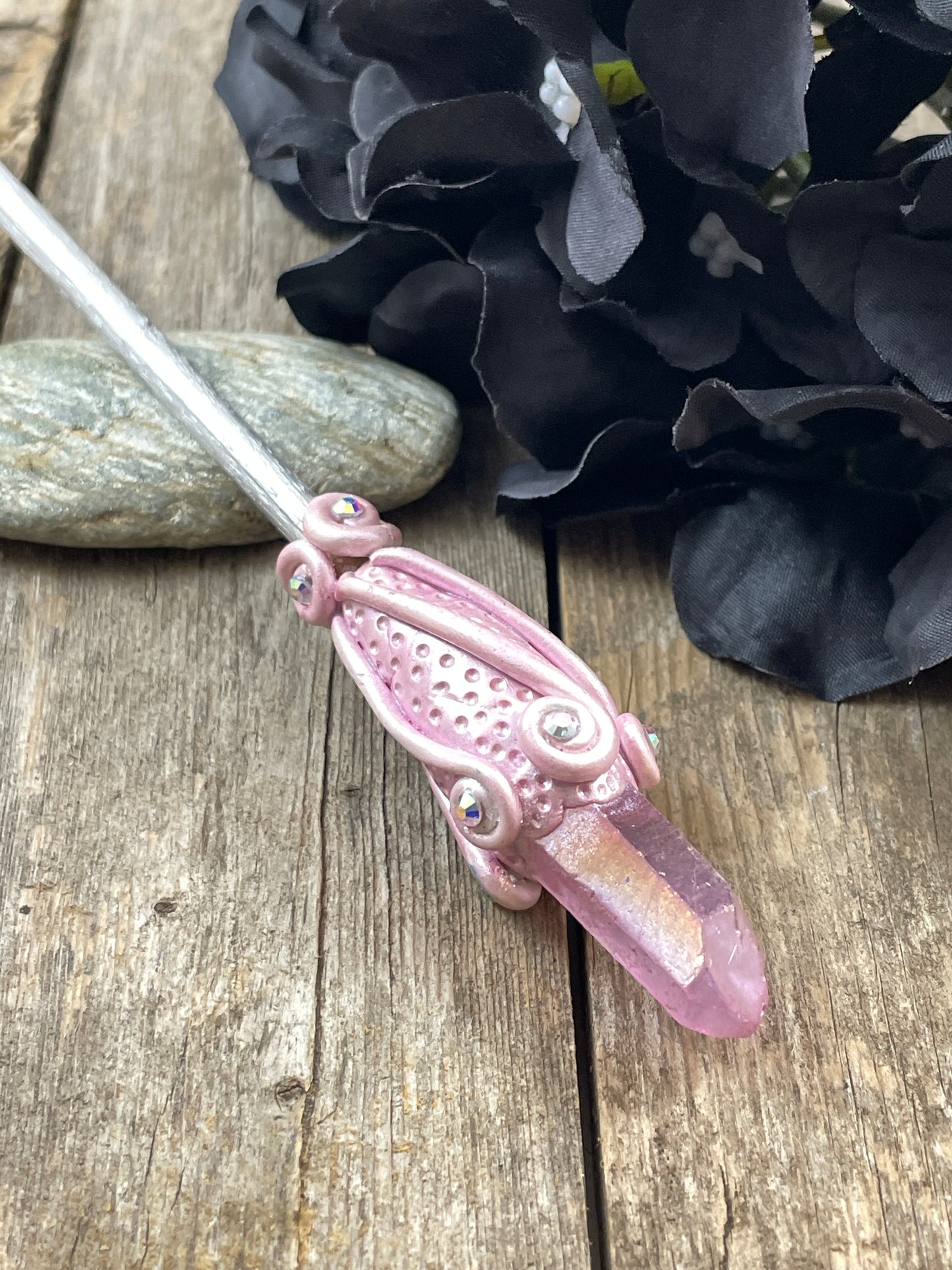 Pink Regency Hair Stick