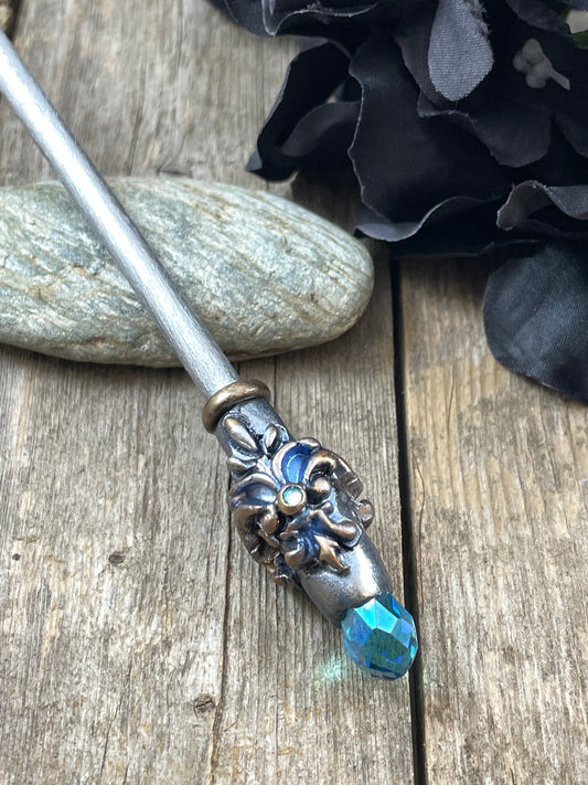 Baroque Blue Crystal Hair Stick