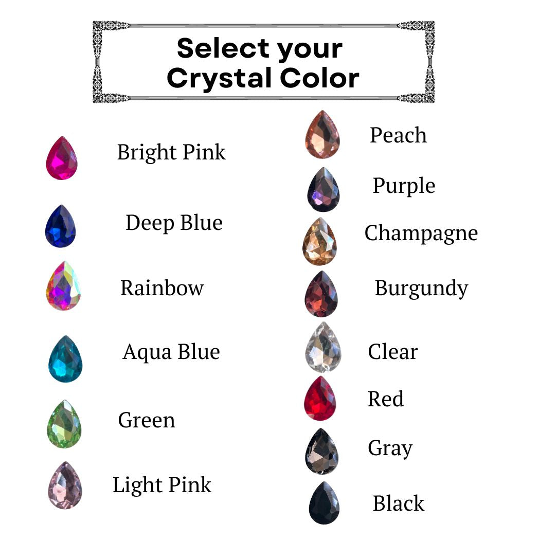 Crystal color selection chart.
