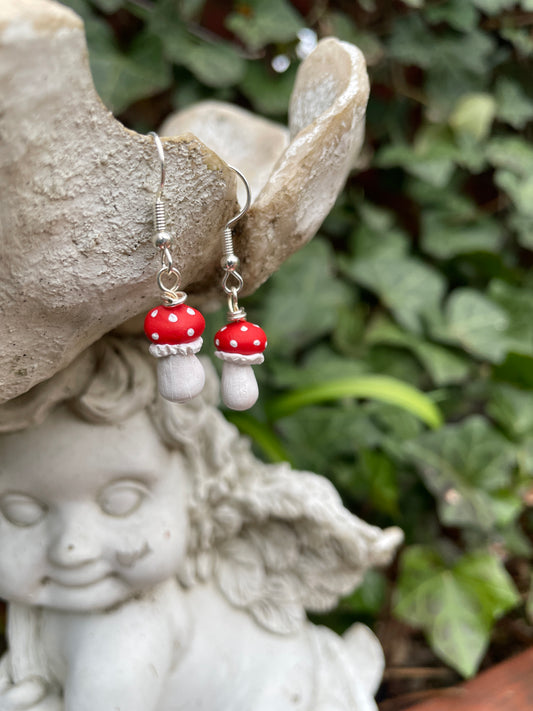 Mini Mushroom Earrings