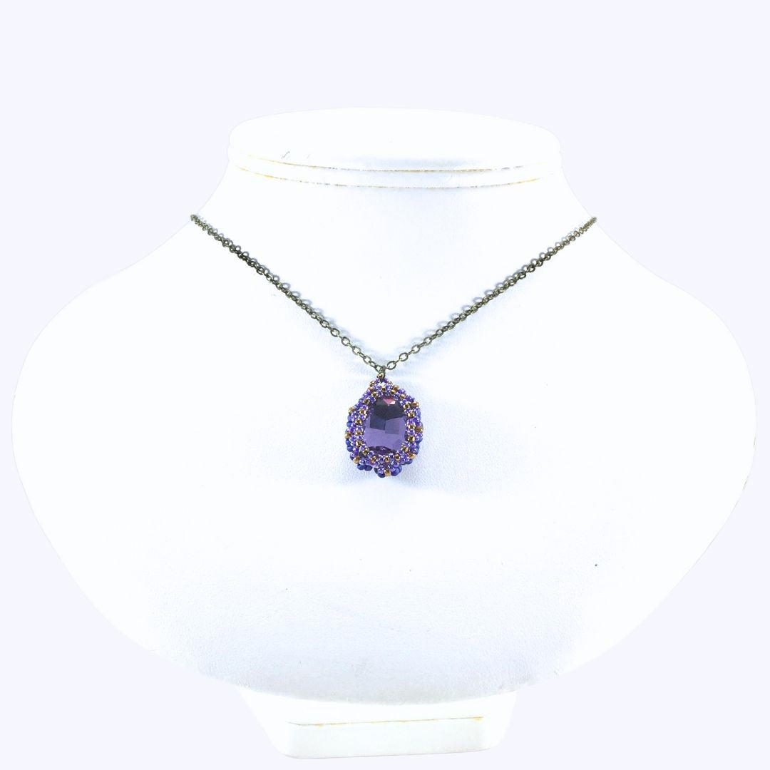 purple crystal necklace