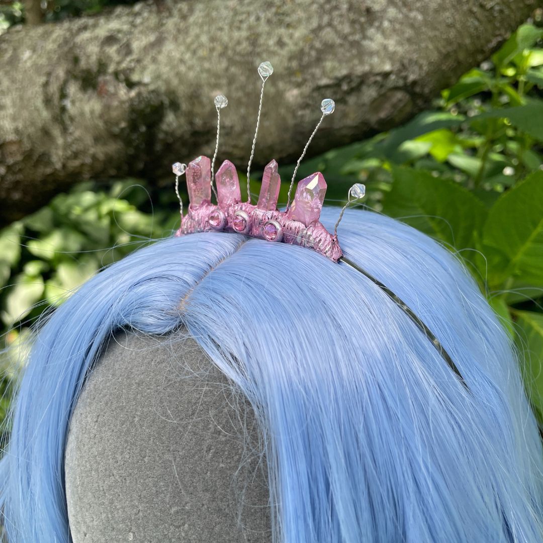 Fairy Tiara - Pink Quartz Crystal