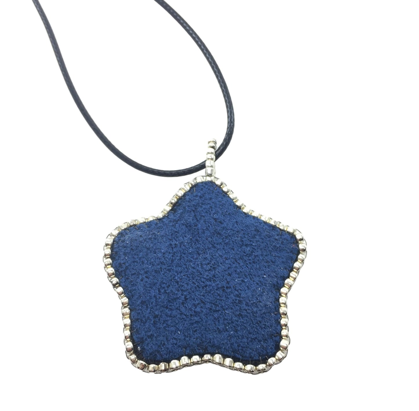 Back of silver star necklace