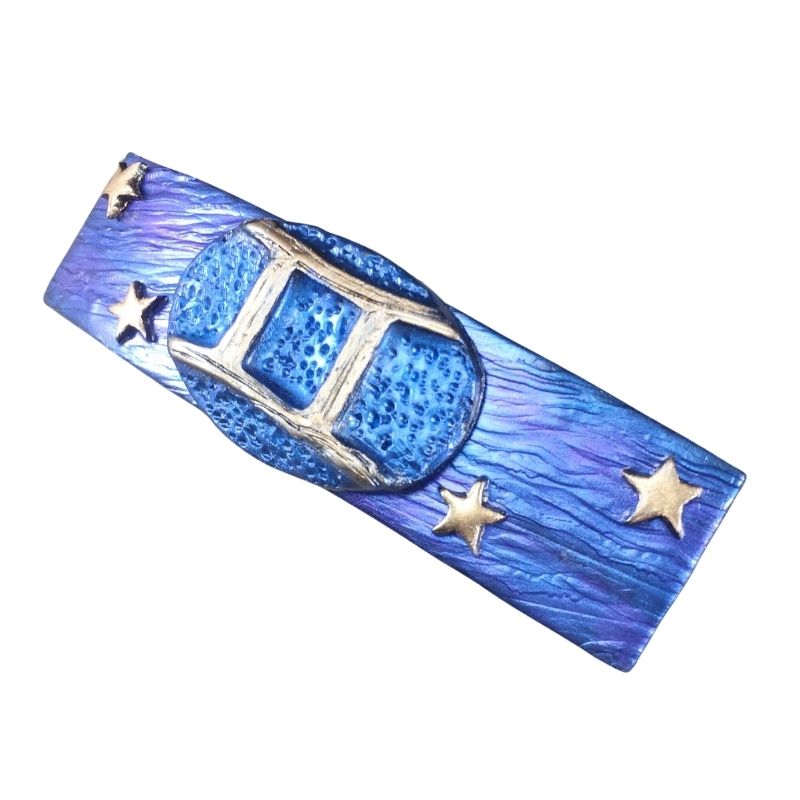 Gemini Star Sign hair clip