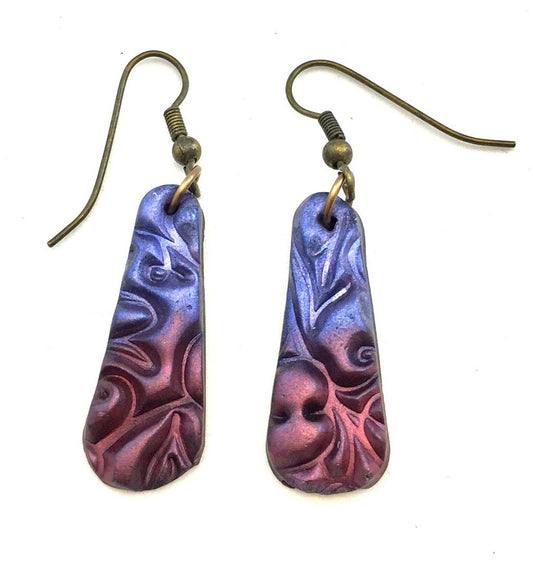 polymer clay teardrop earrings