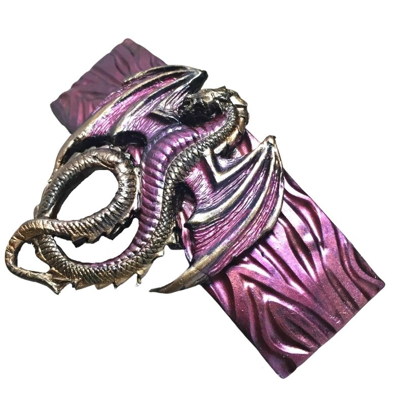 Pink dragon hair barrette