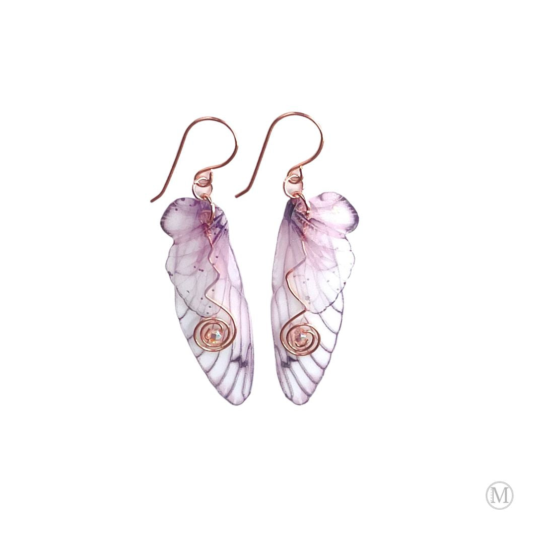 Pink Butterfly Dangle Earrings