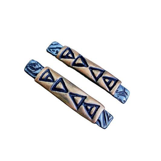 polymer clay alligator clips with four elements symbols