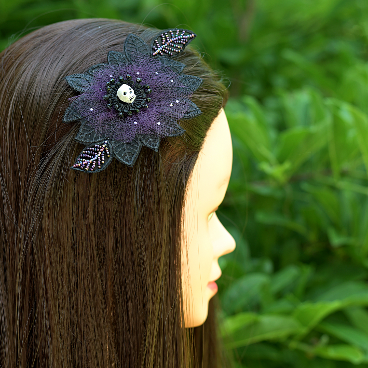 Gothic Skull Fascinator