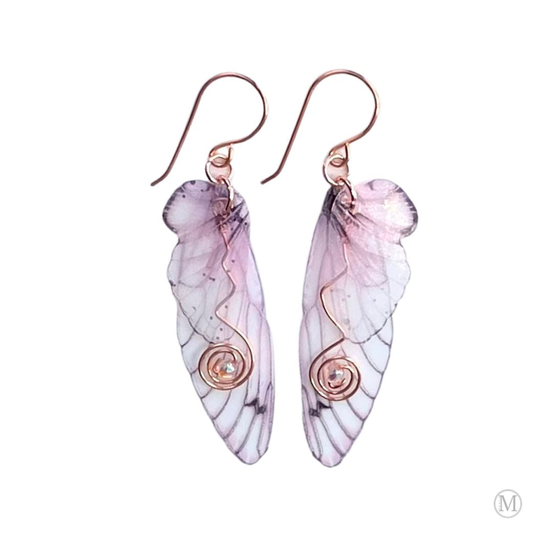 Pink Butterfly Dangle Earrings