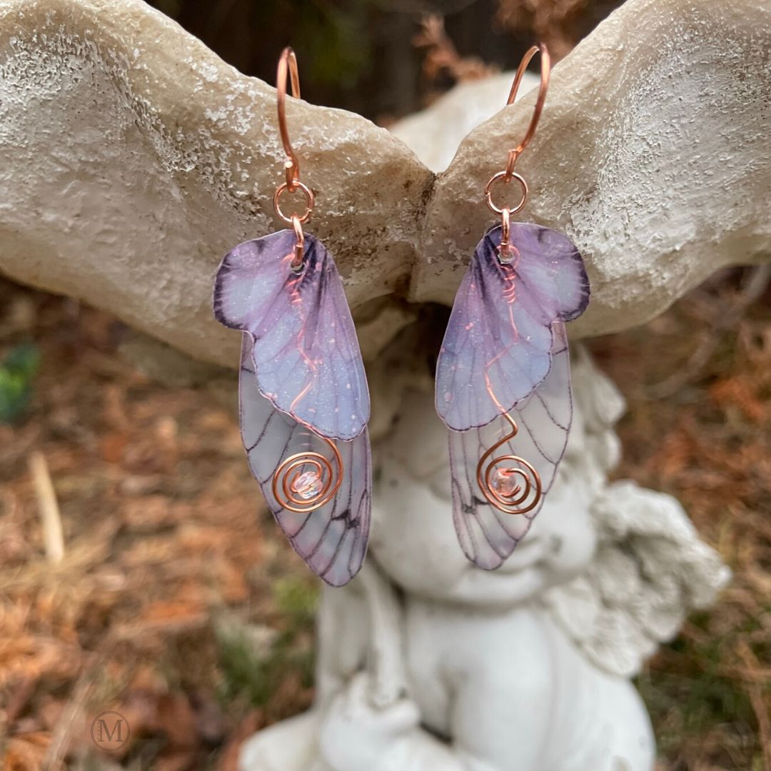 Pink Butterfly Dangle Earrings