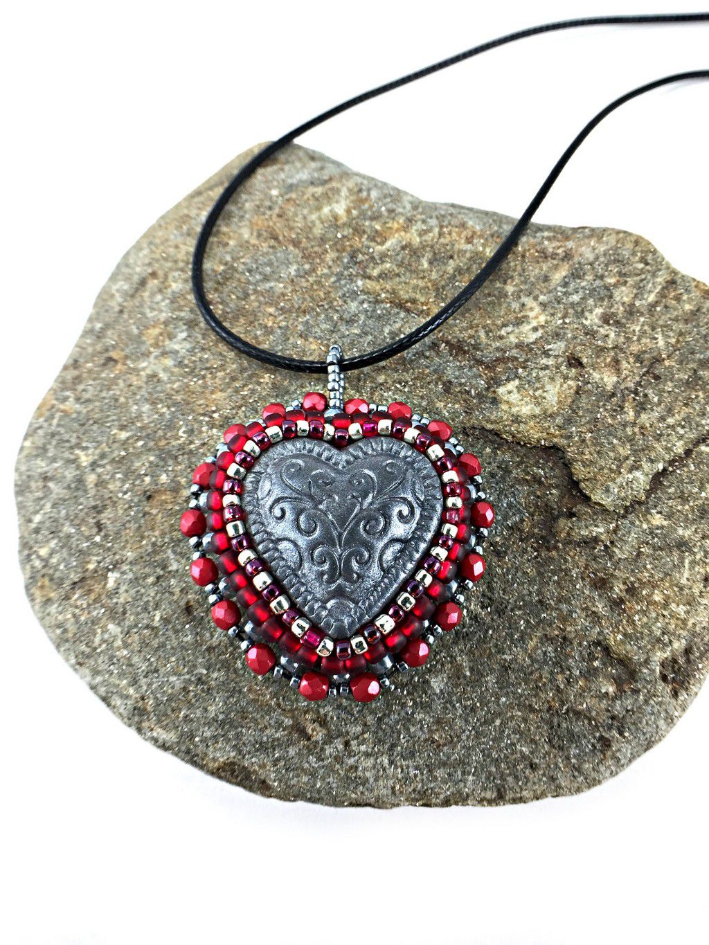 Silver heart pendant