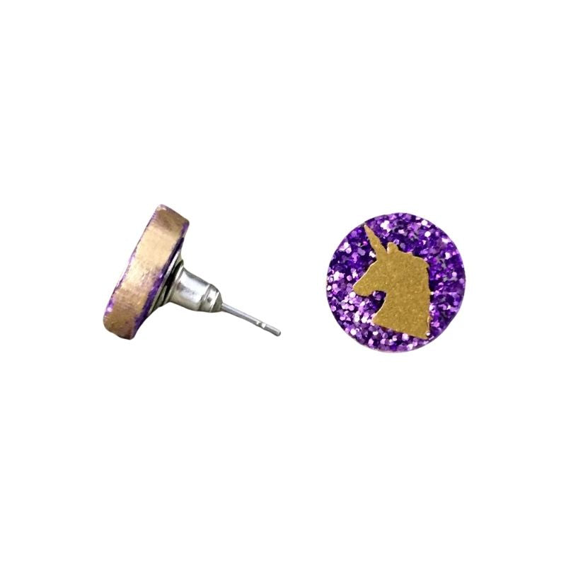 unicoorn stud earrings