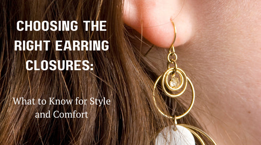 A close up of a woman's ear with earring