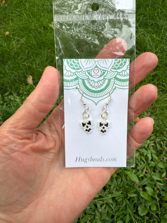 Skull Seed Bead Earrings