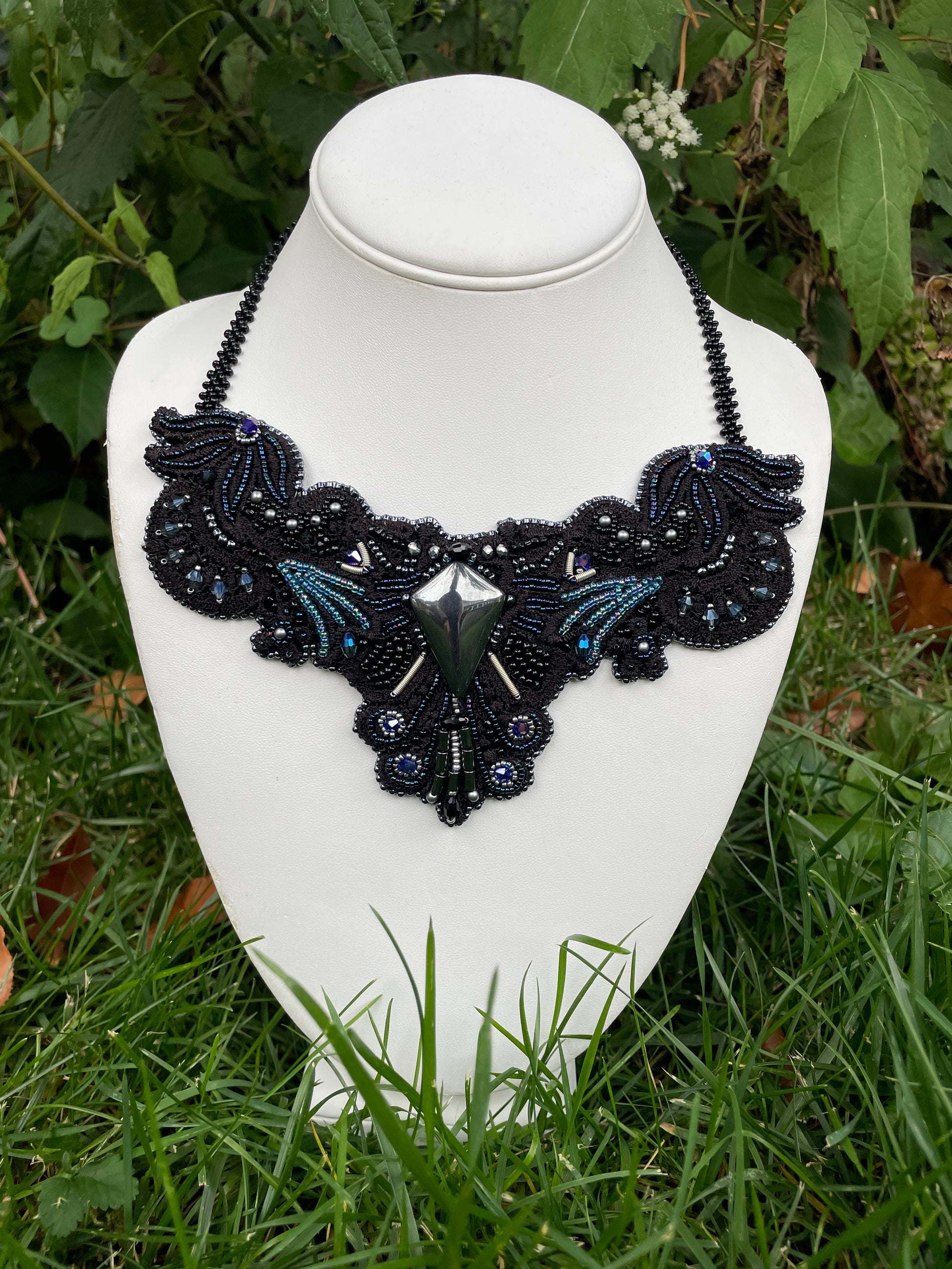Bead Embroidered Gothic Lace Choker – PAULA MCNULTY DESIGNS
