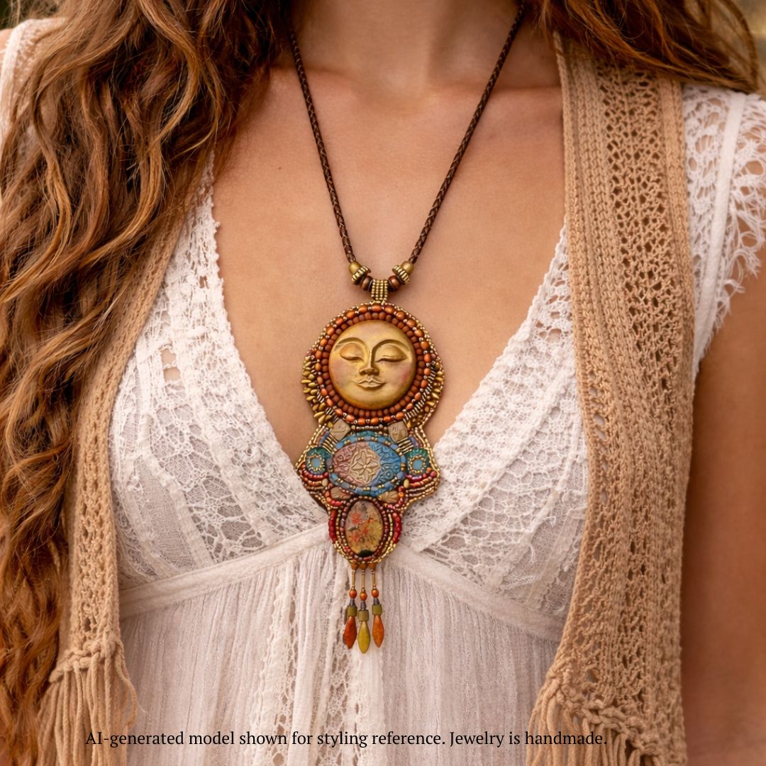 Dawn’s Awakening Celestial Sun Necklace
