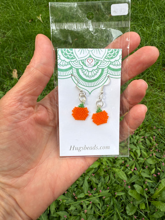 Pumpkin Seed Bead Earrings