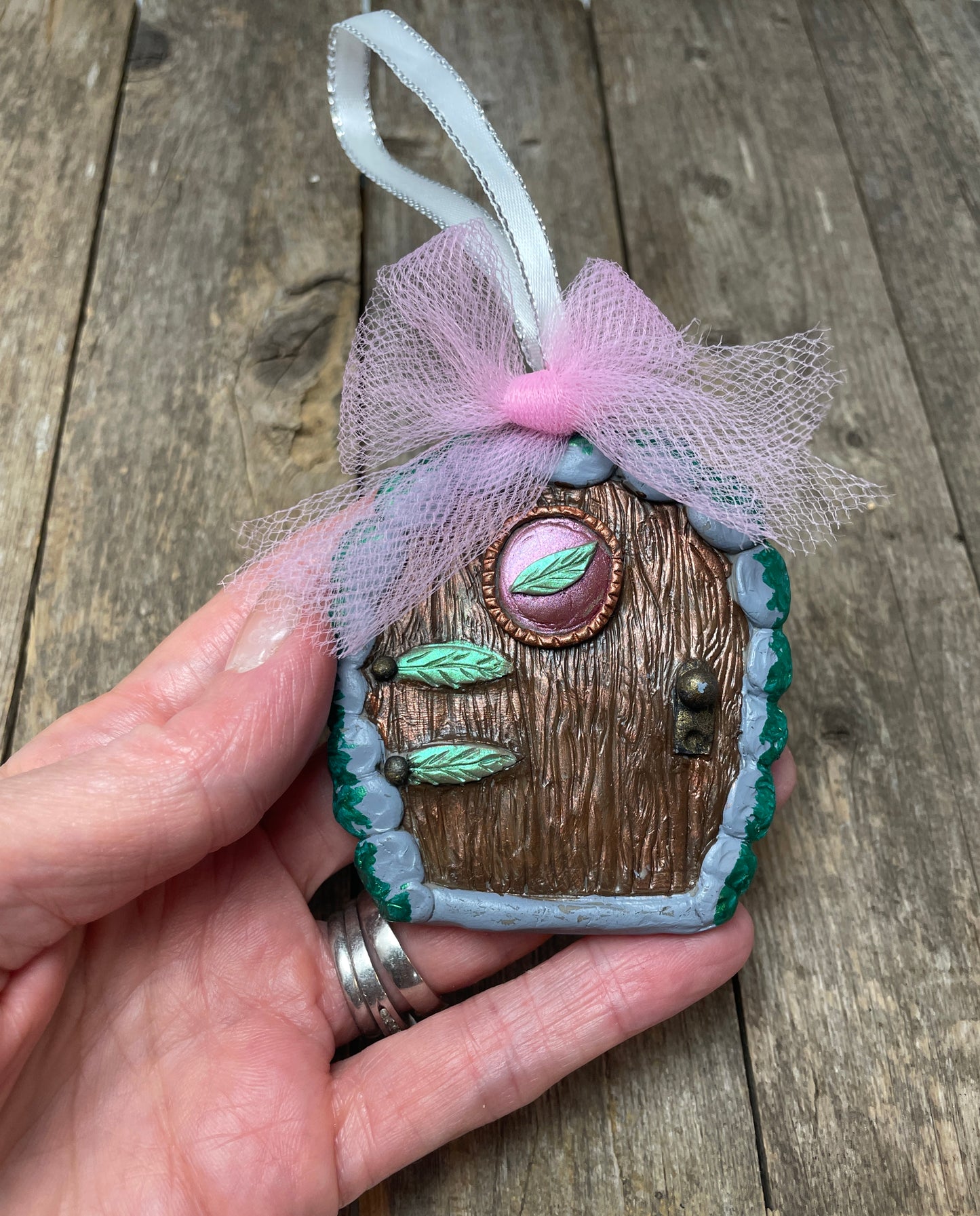 Leaf Fairy Elf Door Ornament