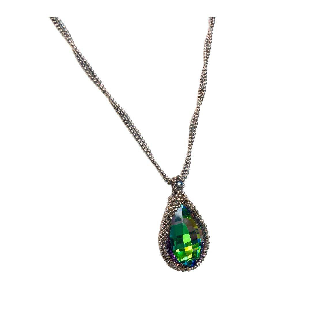 Large Teardrop Crystal Necklace