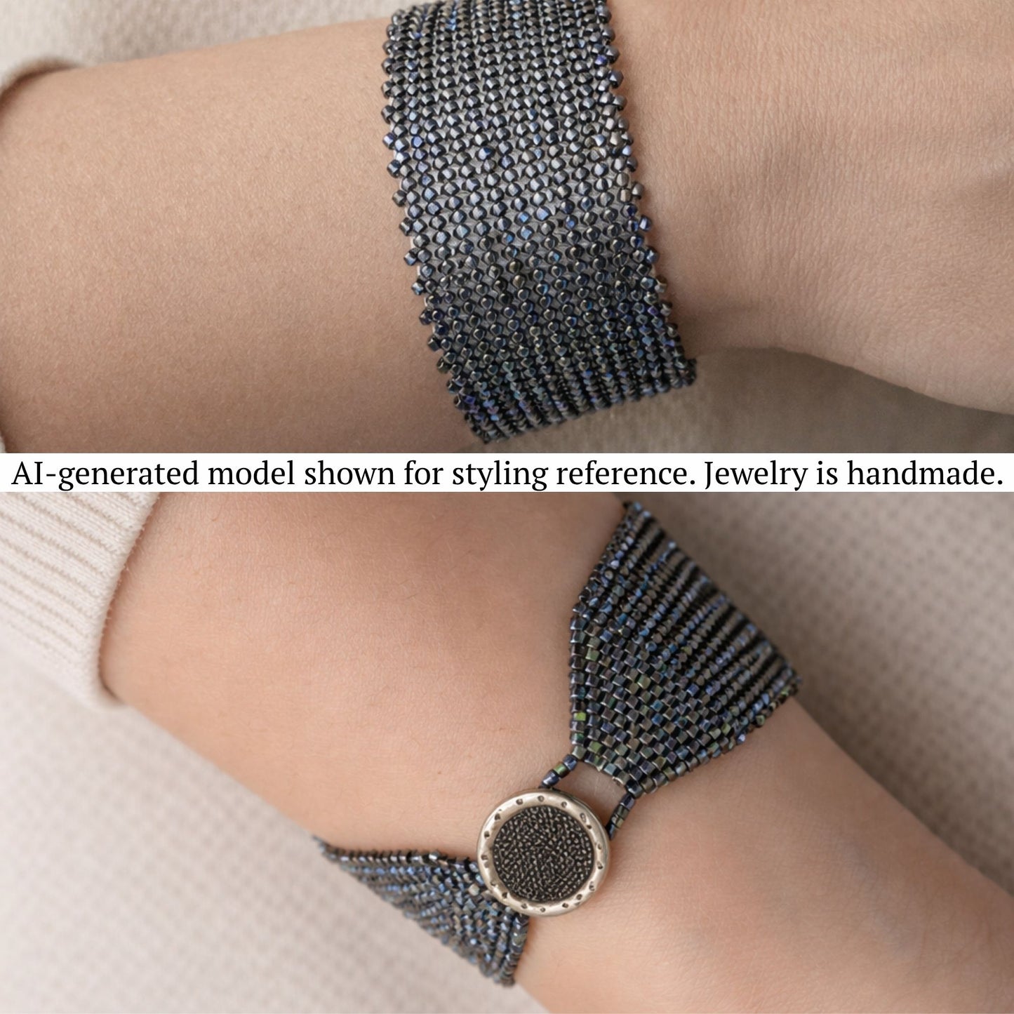 Herringbone Seed Bead Bracelet