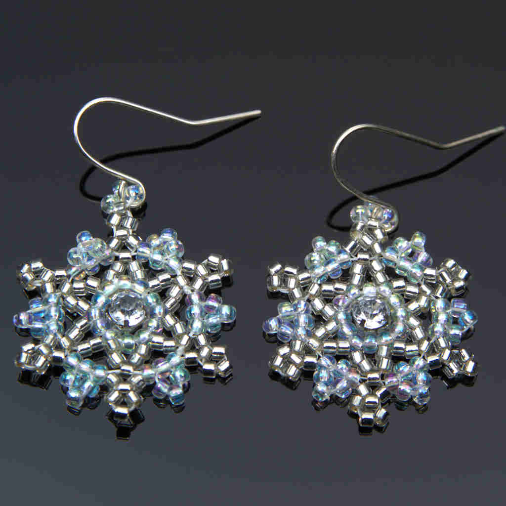 large snowflake earrings