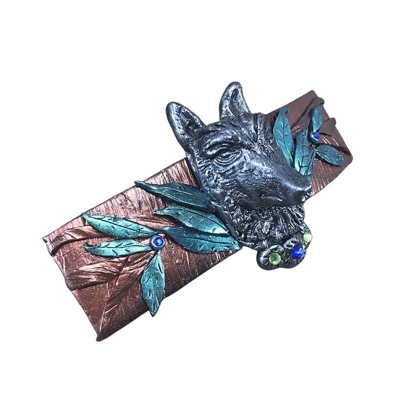 fairytale wolf hair clip