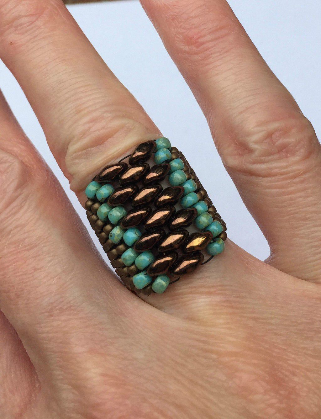 Beaded Bohemian Style Rings - 5 Color Options