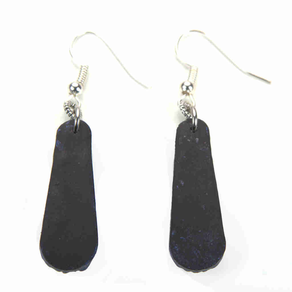 Back of long teardrop earrings