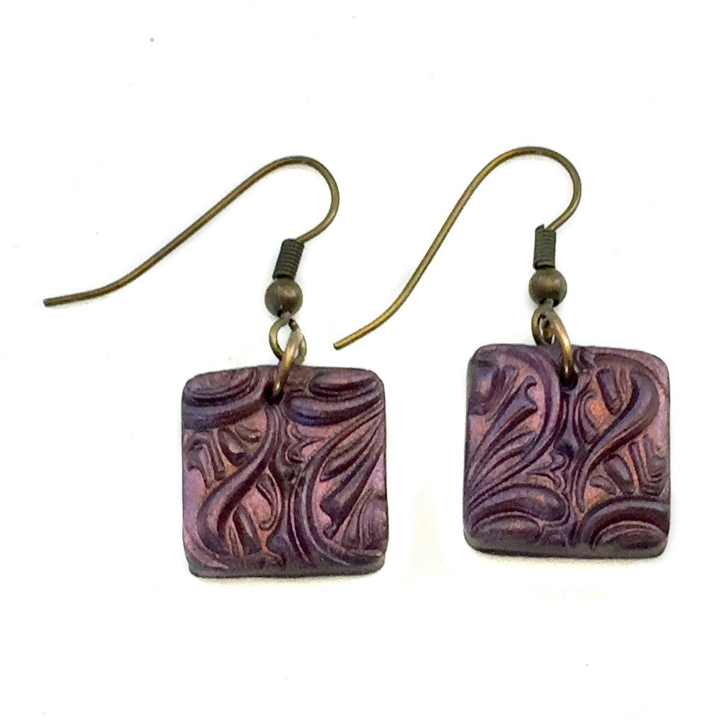 square dangle earrings
