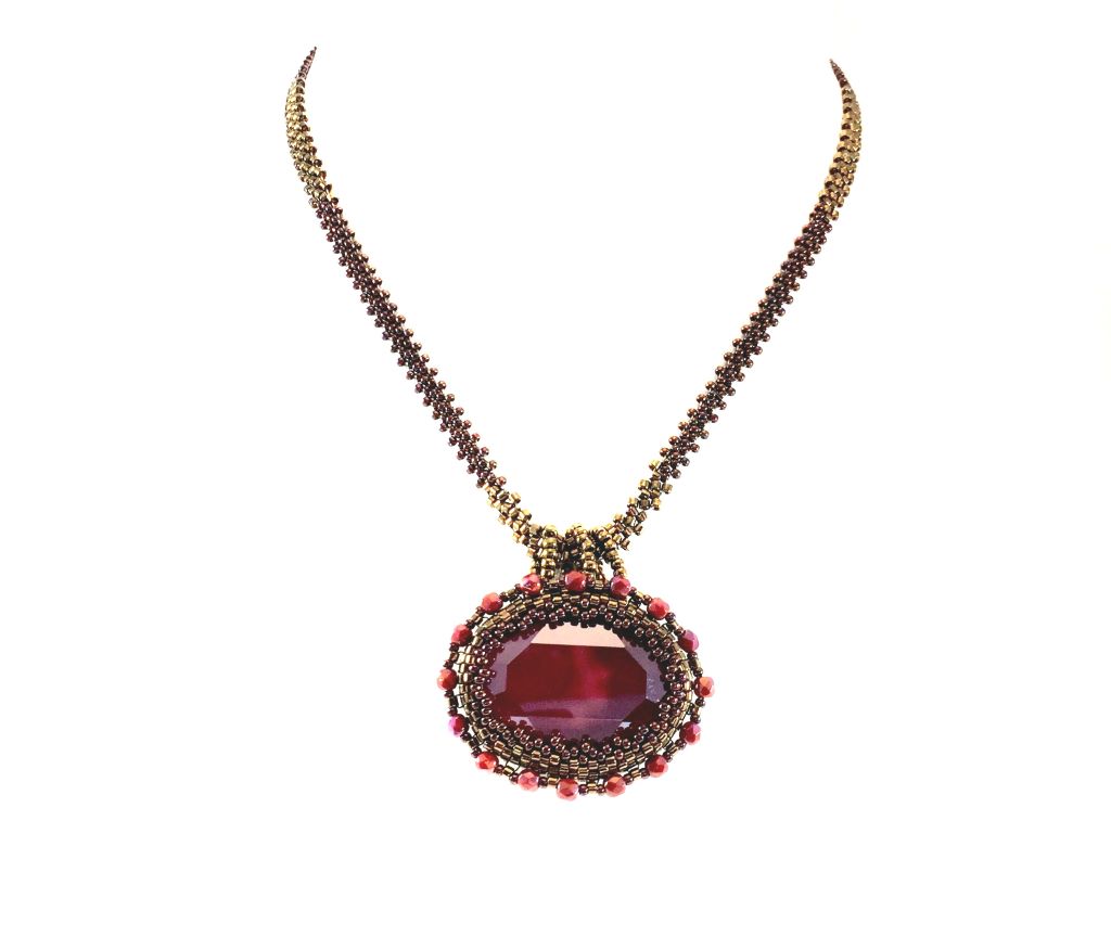 Red Victorian Crystal necklace