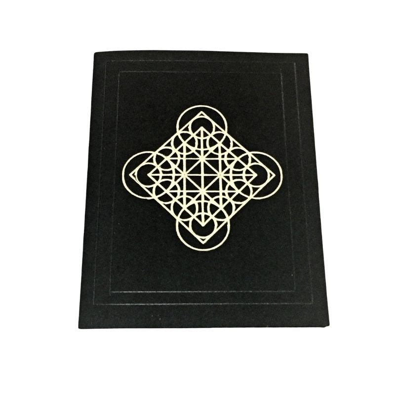 alchemist geometry notecards with gold ink drawings