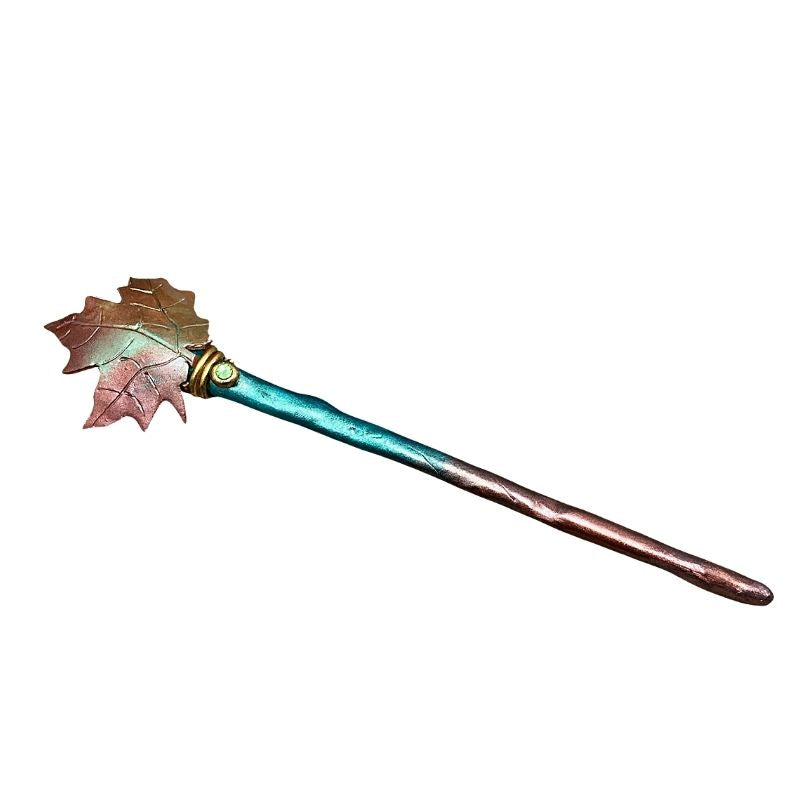 Autumn juda stick with maple leaf