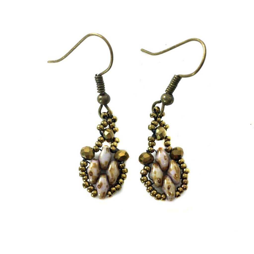 Victorian blush earrings