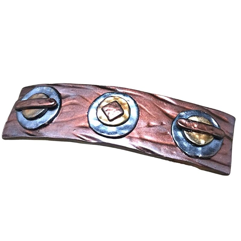 Geometric bronze brown barrette