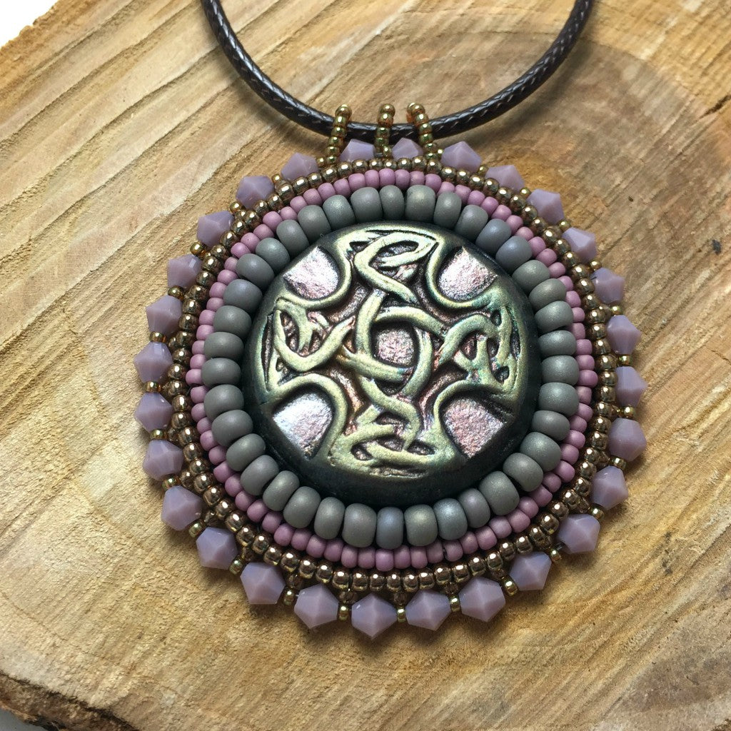 Pink Women's Celtic Cross Necklace