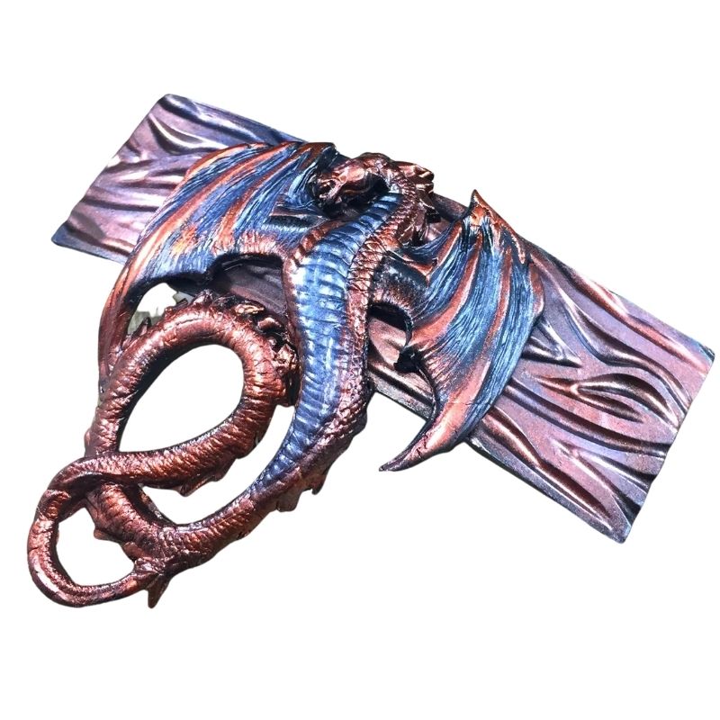 Copper dragon barrette