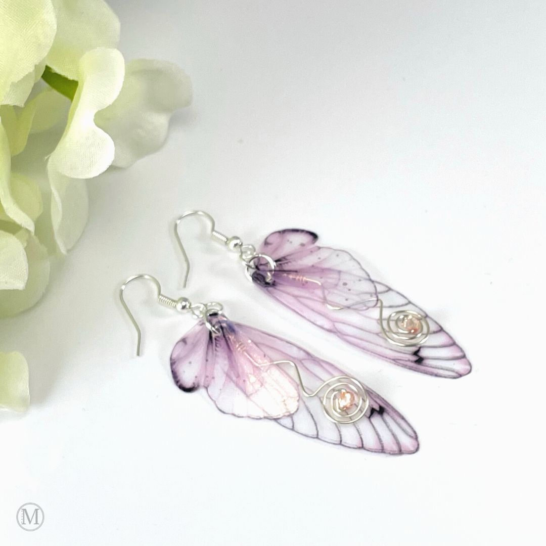 Pink Butterfly Dangle Earrings