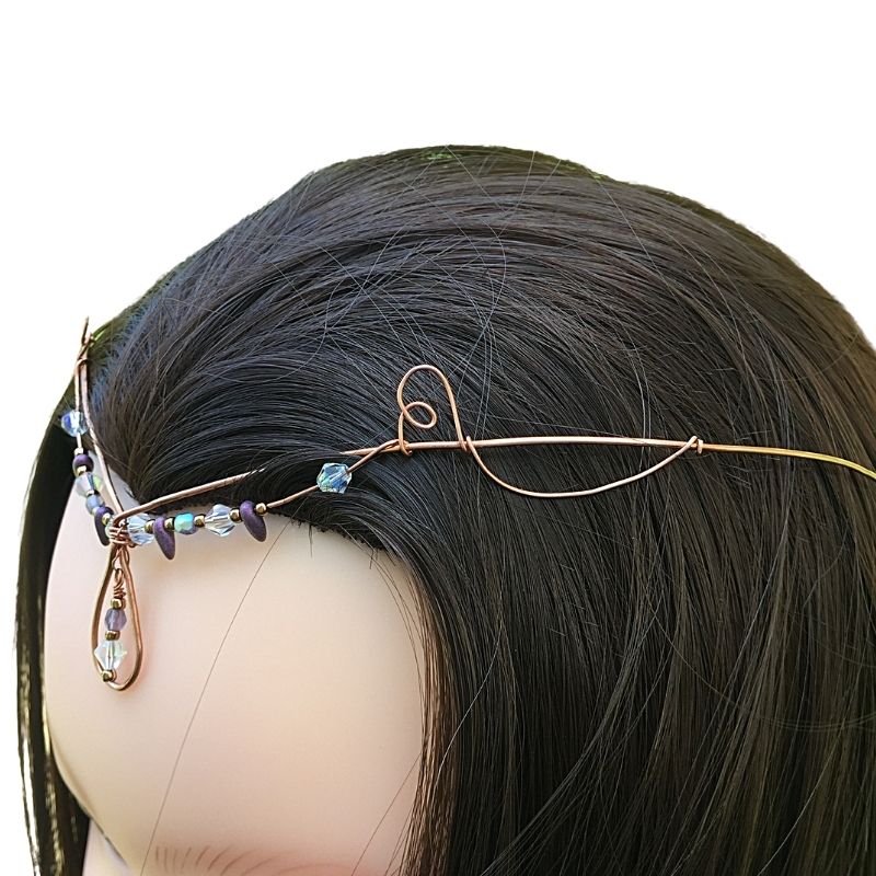 copper elven crown diadem