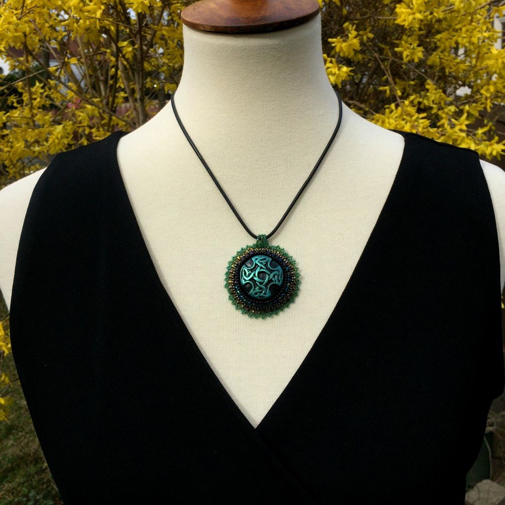 Emerald Celtic Knot Necklace | Kilts-n-Stuff.com