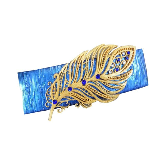 feather mandala hair clip