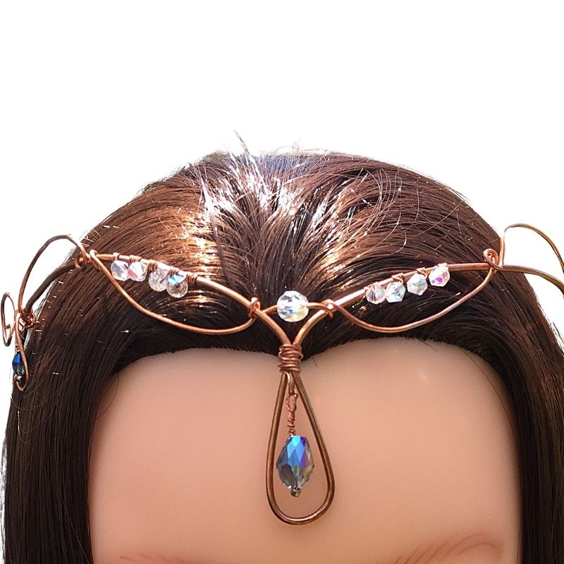 Forehead jewelry wire crown