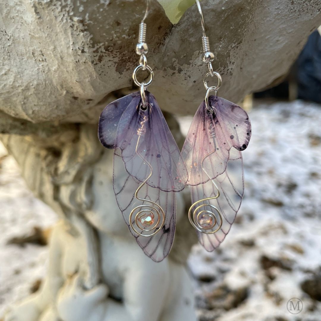 Pink Butterfly Dangle Earrings