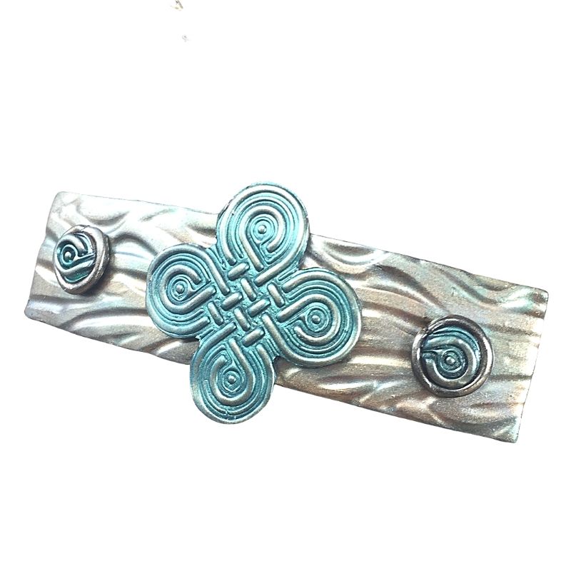 Irish Celtic Cross Hair Barrette