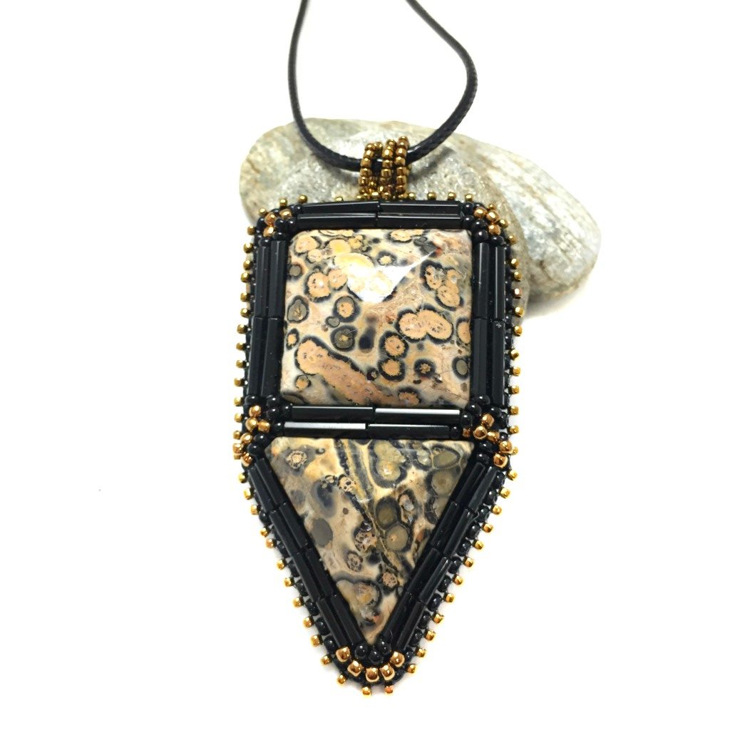 leopard skin jasper pendant