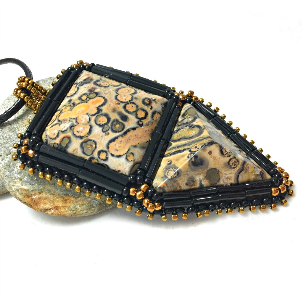 leopardskin jasper pendant right side