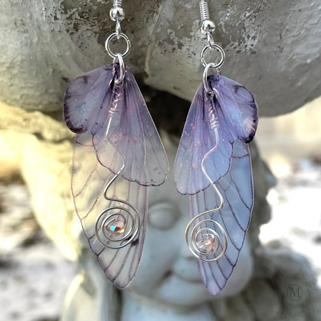 Pink Butterfly Dangle Earrings