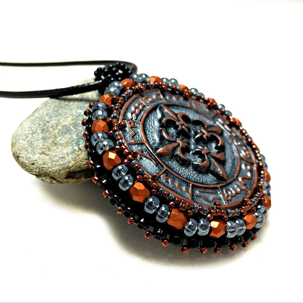 Mayan calendar pendant side shot